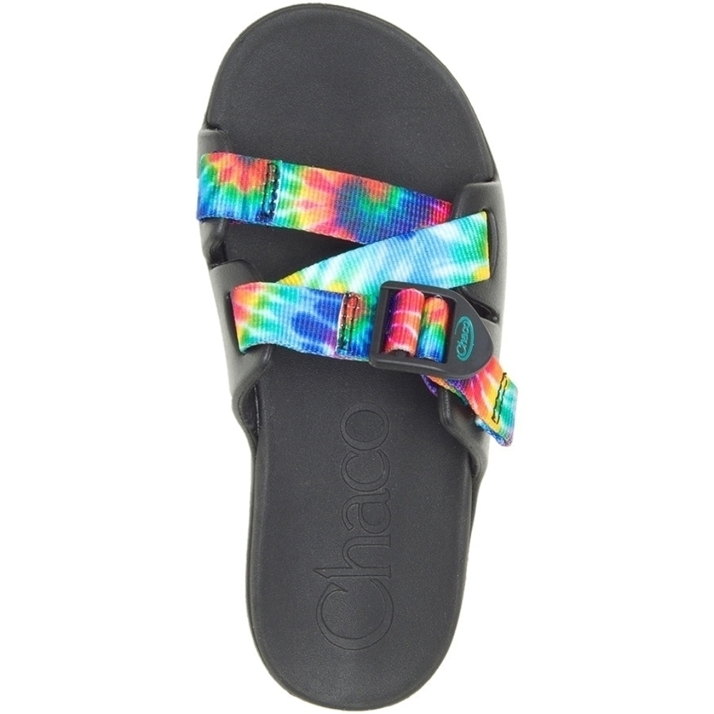 Chaco Chillos Slides - Unisex Rainbow Tie Dye